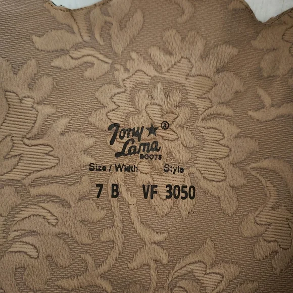 Tony Lama | Leather Riding Boots Black Size 7 Style VF3050 - Picture 5 of 7